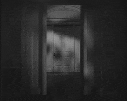 black and white horror GIF