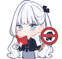 clairelle anime girl reading oc Sticker