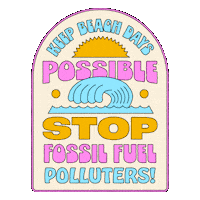 Climate Change Beach Sticker by INTO ACTION