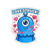 Happy Falling In Love Sticker by Momo & Tulus
