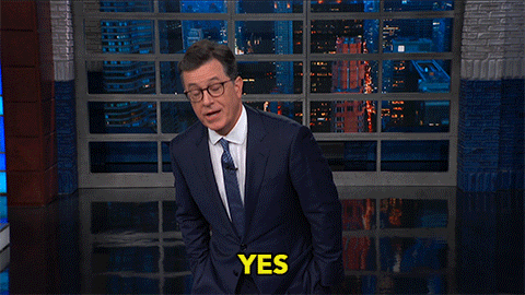donald trump yes GIF by The Late Show With Stephen Colbert