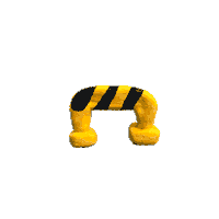 Black And Yellow Construction Site Sticker by Kagami Shinohara