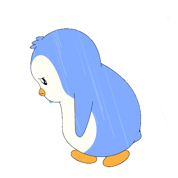 Sad Rainy Day Sticker by Pudgy Penguins