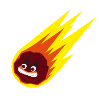 heyzama fire rock fuego caida Sticker