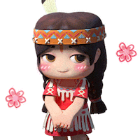 cute girl flower Sticker by MWBA