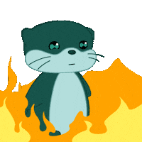 Its Fine Fire Sticker by Odd Otties