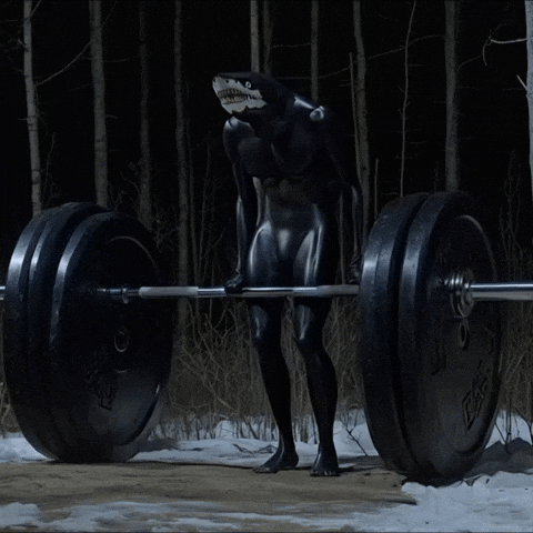 doopiidoo fail forest shark barbell GIF