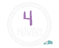 4 Months Milestones Sticker by Baby Nest Designs