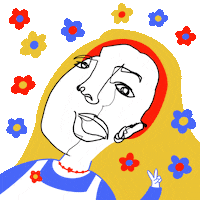 Spring Season Illustration Sticker