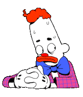 Tomasvall sad scared thinking clown Sticker