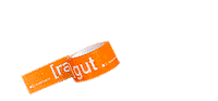 Orange Tape Sticker by rasterfabrik