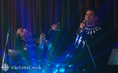 Schitts Creek Singing GIF by CBC
