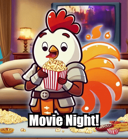 Movie Night Popcorn GIF by Zorooster