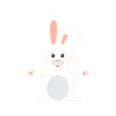 Happy Easter Bunnies Sticker by Fresa Creativa