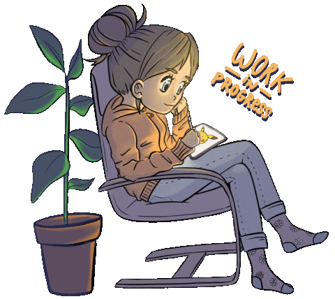 Illustration Working Sticker