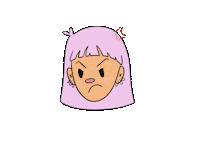 Madilest angry pink hair grrr madilest Sticker