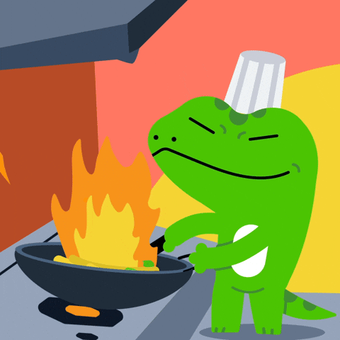On Fire Cooking GIF by CoinGecko