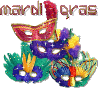 Mardi Gras Glitter Sticker