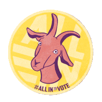 allintovote vote voteready allintovote goatthevote Sticker
