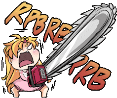 Angry Chainsaw Sticker by Jin