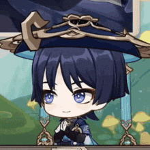 Scaramoochie11 genshin wanderer scaramouche hat guy GIF