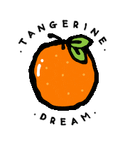 Tangerine Dream Orange Sticker by Darren John