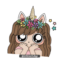 Girl Unicorn Sticker by mtkmartukys