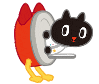 Kuroro_official happy cat hello hi Sticker