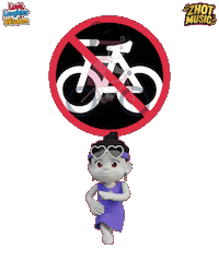 Cycling Warning Sticker by Zhotcita