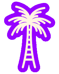 Palm Tree Neon Sticker by Las Vegas