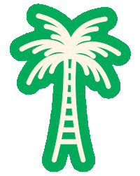 Palm Tree Neon Sticker by Las Vegas