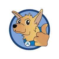 alexisTXT dog thumbs up txt bagel Sticker