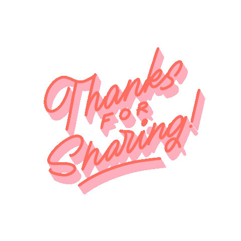 Thanks For Sharing Thank You Sticker by Saori Kasai
