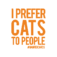 I Prefer Cats To People Sticker by Banter Cards
