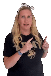 Girl Point Up Sticker by Sara Copp