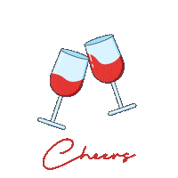 Cheers Celebrating Sticker by afianeswines