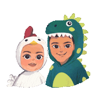 Chicken Dinosaur Sticker by Rafhi Dominic