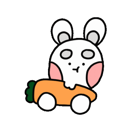 9x_n0 giphyupload eat 토끼 냠냠 Sticker