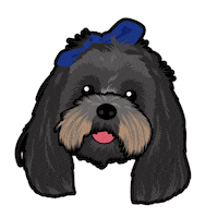 Black Dog Puppy Sticker by Neat Pets Mementos