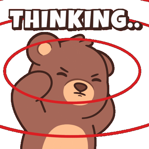 Think Teddy Bear Sticker by BEARISH