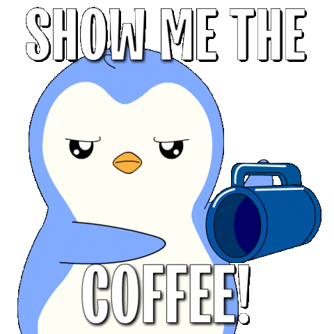 Good Morning Coffee Sticker by Pudgy Penguins