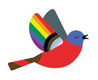 Painted Bunting Pride Sticker by National Audubon Society