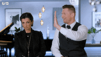 High Five Usa Network GIF by Miz & Mrs