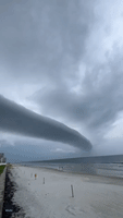 'It's Like a Worm in the Sky!': Arcus Cloud Rolls Over Daytona Beach