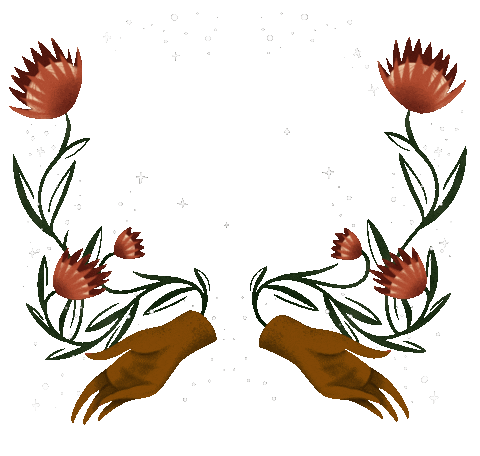 Stars Flowers Sticker