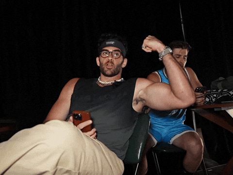 Flexing Twitch Streamer GIF