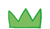 Green Crown Sticker by Peppa Pig Theme Park - Florida