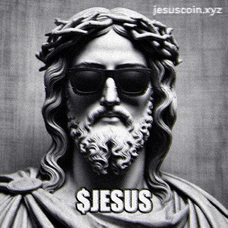 JesusCoin giphygifmaker sunglasses jesus cryptocurrency GIF