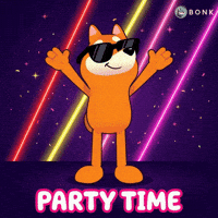 Neon Lights Dancing Celebration GIF by BONK