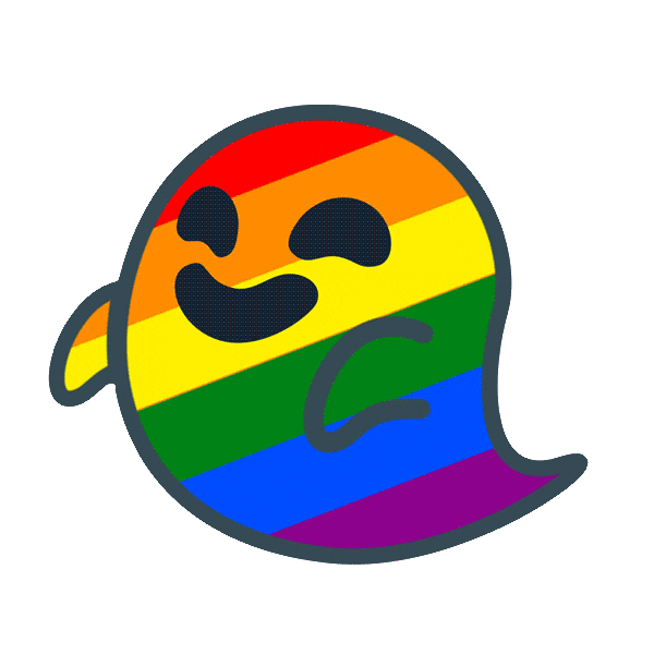 gay ghost Sticker by Happip